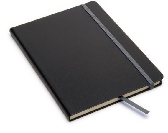 Cuaderno A5 negro con gris